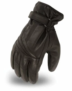 FI-154GL Black, First MFC, Ironclad Men's Leather Motorcycle Waterproof Gloves - Picture 1 of 3