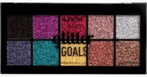 New Nyx Professional Makeup Glitter Goals 10 Colors Cream Glitter Pro Palette - Picture 1 of 4