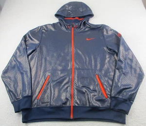 Nike Kobe Bryant Jacket Mens XL Hood Blue Therma Fit Full Zip Metallic Deadstock - Picture 1 of 13