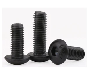 Tornillo hexagonal de cabeza de botón M5 M6 M8 grado 12,9 negro - Imagen 1 de 9