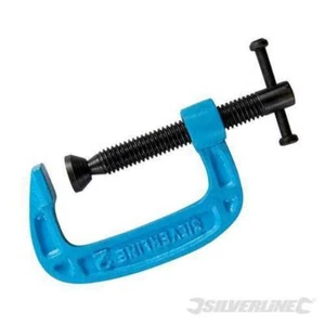 Morsetto a G Telaio in Ghisa Diverse Misure 50-75-100 mm Silverline - Picture 1 of 4