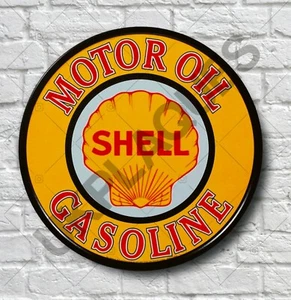 SHELL MOTOR OIL GASOLINE WALL SIGN PLAQUE CLASSIC PETROL STATION VINTAGE GARAGE - Picture 1 of 12
