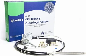 12ft SeaStar Safe-T QC Rotary Steering Kit Outboard Single Cable Teleflex Marine - Picture 1 of 16