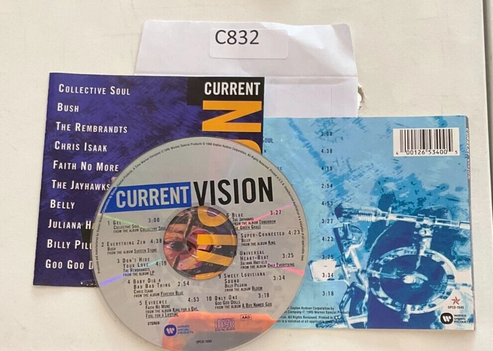 Current Vision Various Artists - 1995 Warner Music CD No Case No Tracking #C832 - Image 1 of 1