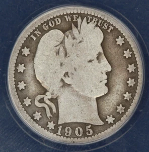 1905-O Barber Quarter 25c ANACS - VG8 - Picture 1 of 4