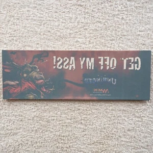 MTG: UNHINGED "GET OFF MY ASS!" Window Cling Promo Sticker - Magic - Picture 1 of 2