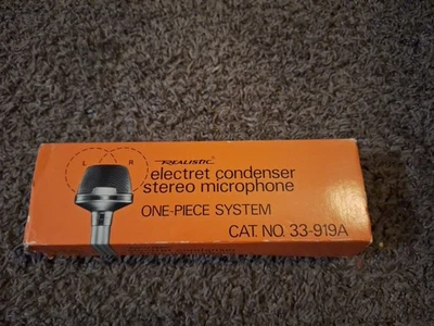 Realistic Stereo Electret Condenser Microphone 33-919 One Piece - Image 1 of 4