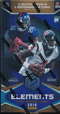 2018 PANINI ELEMENTS SEALED HOBBY FOOTBALL BOX 1 PACK, 4 CARDS PER PACK - Image 1 of 2