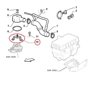 Support Prise D'Air FIAT CINQUECENTO ORIGINAL 7694634 - Bild 1 von 1