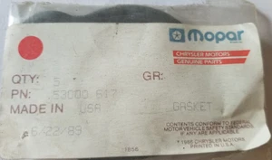 OEM Mopar 53000617 Carburetor Mount Gasket Jeep 1985 - 86 w/ 2.5L - Picture 1 of 4