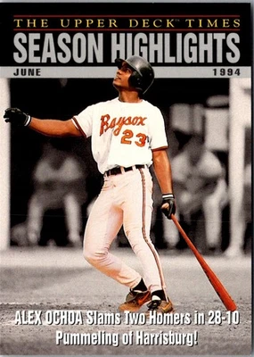 1995 Upper Deck Minors Alex Ochoa #102 Bowie Baysox Baseball Card - Image 1 of 2