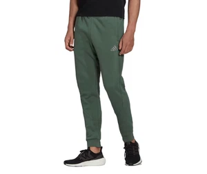 Adidas Mens Stadium Fleece Badge Of Sport Green Cuffed Pants - Picture 1 of 9