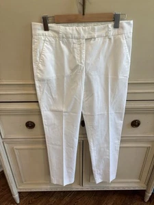 "Pantalones Missoni blancos de pierna recta talla 32 27"" entrepierna verano playa clásico" - Imagen 1 de 8