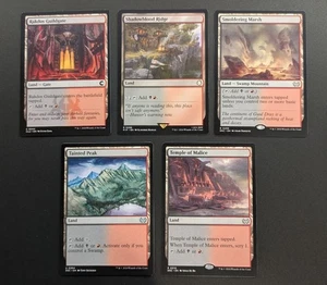 MTG Magic Set of 5 Rakdos Dual Lands EDH Commander Deck Staples Black Red Mana - Picture 1 of 1