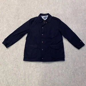 Polo by Ralph Lauren Lined Barn Coat Rain Jacket Navy Blue Men Size XL RARE - Picture 1 of 16