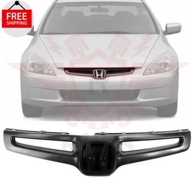 New Front Grille Black Plastic Fits 2003 2004 2005 Honda Accord Sedan HO1200157 - Image 1 of 4