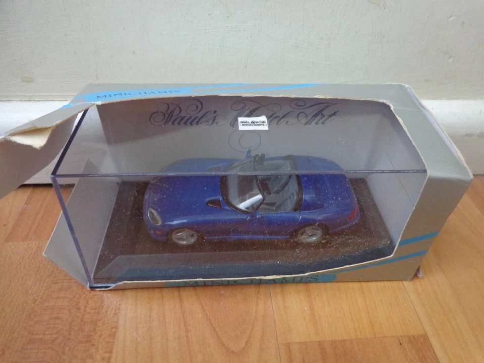 MINICHAMPS 1/43 Classico 1993 Dodge Viper Cabriolet Blu Diecast Auto 430 144031 - Immagine 1 di 1