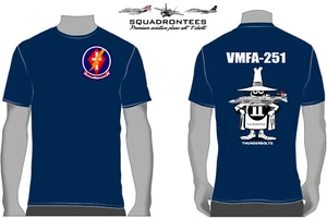 Maglietta VMFA-251 Thunderbolts F-4 Phantom Squadron D1, prodotto con licenza USMC - Foto 1 di 2