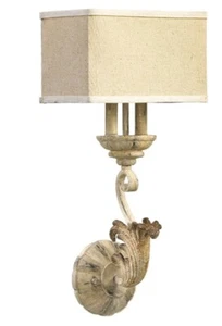 Pair Of Parisian Acanthus Wall Sconce Lamps by Horchow New In Box - Picture 1 of 4
