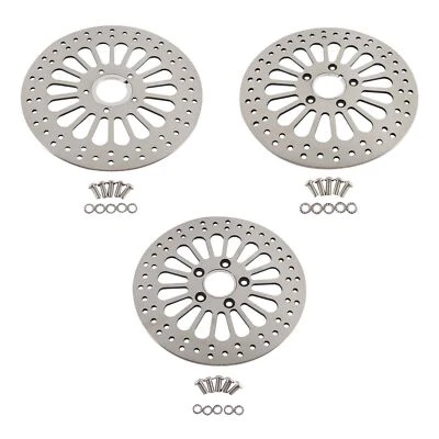 11.5" Brake Rotors 2 Front & 1 Rear For Harley Touring Dyna Super Spoke SS 3pcs - Image 1 of 4