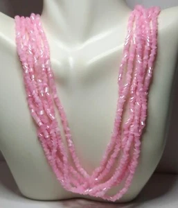 Pink bohemian glass beads 6 strands 24 inches - Picture 1 of 6