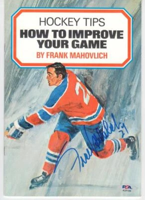 Frank Mahovlich Signed 1971 Hockey Tips How to Improve Your Game PSA/DNA auto  - Image 1 of 2