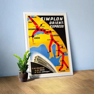 Orient Express, Simplon, Istanbul, Turkey, 1947 — retro vintage travel poster - Picture 1 of 11