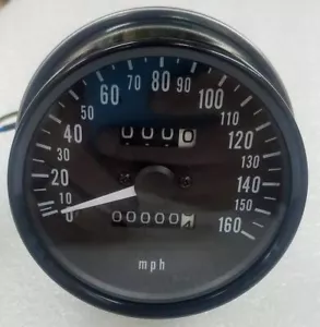 Velocímetro Kawasaki Z1 KZ900 KZ1000 KZ650 KZ750 0-160 MPH - Repro - Imagen 1 de 4
