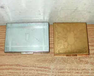 VINTAGE ELGIN AMERICAN AND KIGU ENGLAND LADIES POWDER COMPACTS WITH MIRRORS - Picture 1 of 12
