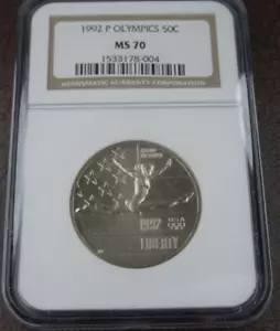 1992-P Olympic Gymnast Unc Half Dollar NGC MS 70 Commemorative 50C - Picture 1 of 4