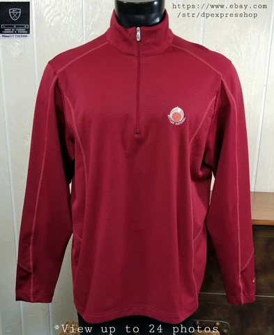 Butler National Golf Sweatshirt 1/4 Zip L/Sleeve Logo NIKE Fit Therma Mens Sz L Cover