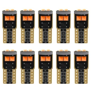 10 Piezas T10 168 194 2825 LED Marcador Lateral Bombilla Canbus Sin Errores Ámbar 3000K - Imagen 1 de 8
