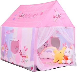 Kid Tent with Mat, Star Lights - Princess Tent for Girls Toy Toddler for Indoor - Picture 1 of 8