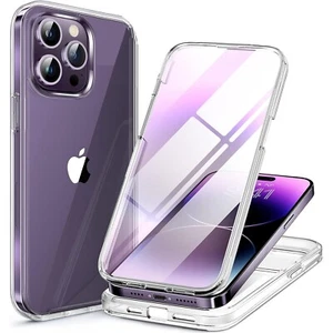 Clear 360 Full body Case For iPhone 16e 16Pro Max 16+ 15Pro 15+ 12 Pro Se 2022 8 - Picture 1 of 12