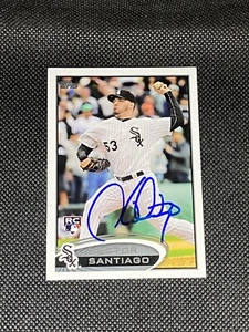 Hector Santiago Chicago White Sox Rookie Signed Auto 2012 Topps Card #US98 ~ COA - Picture 1 of 3