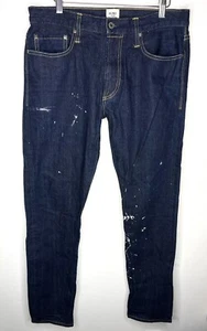 Jeans Flint And Tinder 33x32 blu verniciato cimosa slim fit zip mosca made in USA vintage - Foto 1 di 7