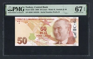 Turkey 50 Lira 2009 P225b Uncirculated Grade 67 - Picture 1 of 2
