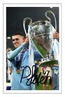 Phil Foden 22/23 Champions League signiert 6X4 Autogramm FOTO Vordruck MAN CITY