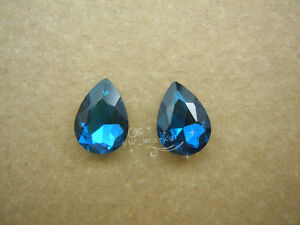 100 PCS TearDrop 10mm x 14mm Colour Glass Crystal Rhinestones Faceted Jewels DIY