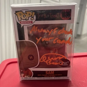 TRICK R TREAT SAM FUNKO POP MIT SIGNIERT VON QUINN LORD #1036 JSA Spirit Check Süßigkeiten - Bild 1 von 7