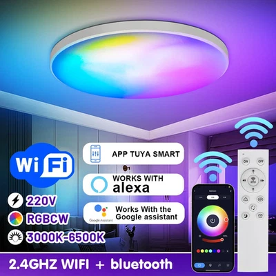 30W Smart LED Deckenleuchte RGB mit App Steuerung und Dimmerfunktion - Bild 1 von 4