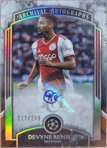 2022-23 Topps UCL Museum Archival Auto Card : Devyne Rensch #217/299 AJAX ROMA - Picture 1 of 2