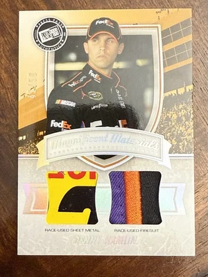 DENNY HAMLIN - 2011 Press Pass FanFare - Magnificent Materials Dual - S/N 42/50 - Image 1 of 2