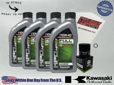 Kit de cambio de aceite KPO totalmente sintético Cyclemax para Kawasaki Ninja 500 ZX5 2024-2025 Foto 1 de 4