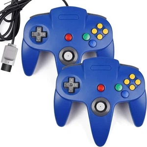 Joystick controlador X2 con cable para consola de videojuegos Nintendo 64 N64 - AZUL - Imagen 1 de 1