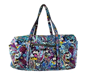 Vera Bradley Disney Parks Mickey’s Whimsical Paisley Large Duffle RARE Purple - Picture 1 of 6