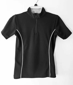 Riding Sport Ladies Black Short Sleeve Polo Shirt SMALL - Picture 1 of 4