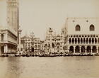 Piazzetta San Marco, Pałac Dożów, Wenecja, około 1880 roku, albumina nieznana (19. wiek)