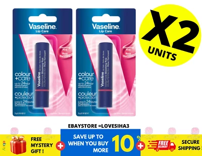 VASELINA Terapia de Labios Color + Cuidado Rosa Flor 3g (X 2) Foto 1 de 4