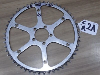 VINTAGE TA ALLOY CHAINRING 52t 3/32nd 152 & 50 BCD USED 6 arm           (CR2a) - Image 1 of 4